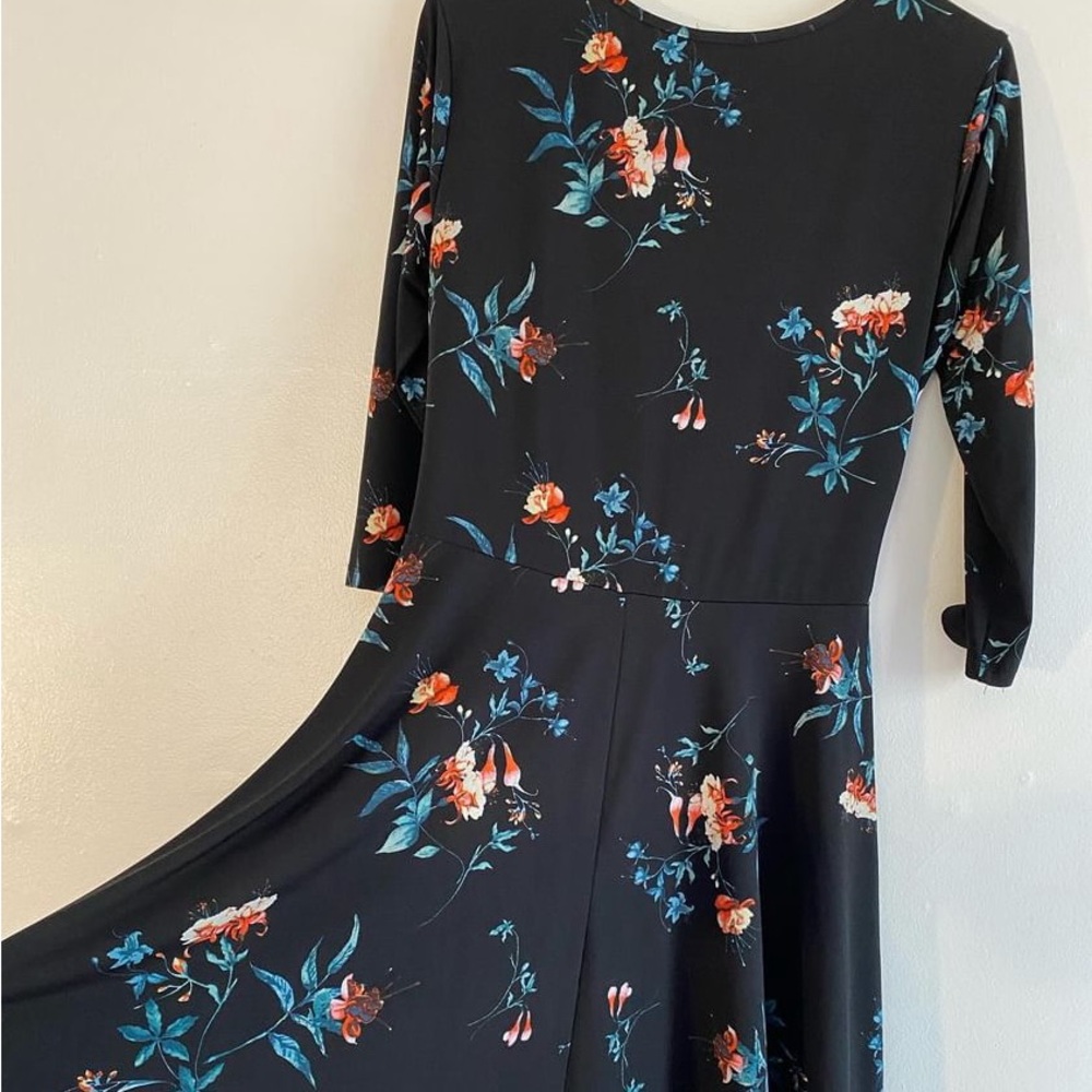 Black floral dress